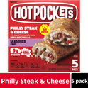 Hot Pockets Frozen Snacks, Philly Steak and Cheese, 5 Regular Sandwiches (Frozen)
