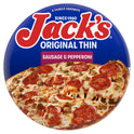 Jack's Frozen Pizza, Sausage and Pepperoni Thin Crust Pizza with Marinara Sauce, 15 oz (Frozen)