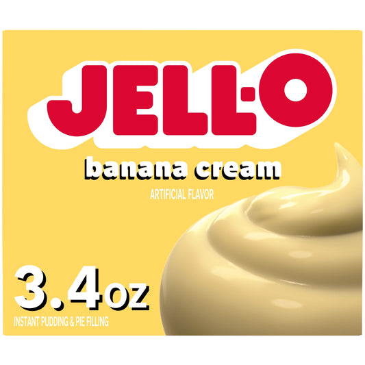 Jell-O Banana Cream Instant Pudding Mix & Pie Filling, 3.4 oz. Box