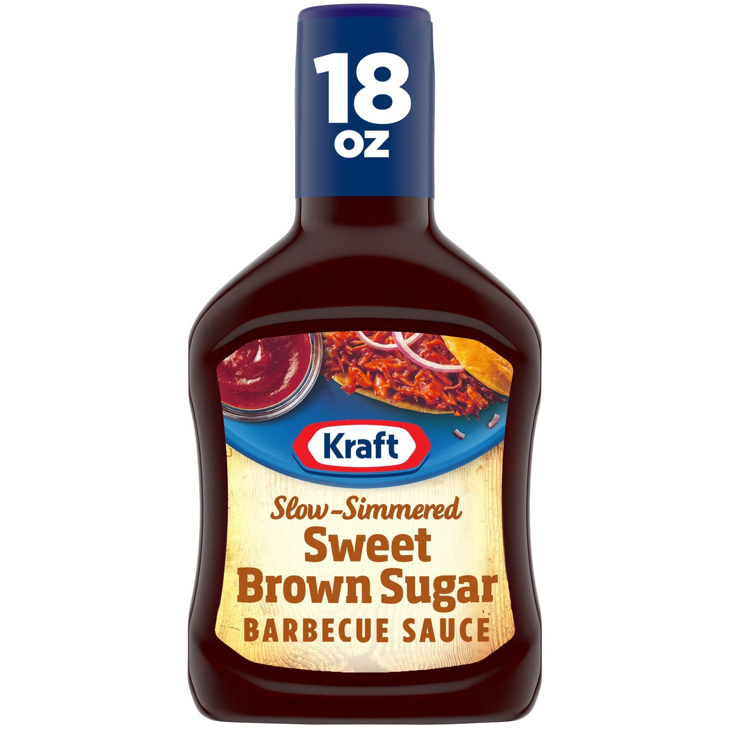 Kraft Sweet Brown Sugar Slow-Simmered Barbecue BBQ Sauce, 18 oz Bottle