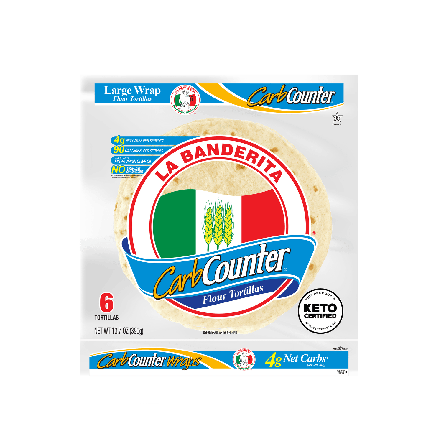 La Banderita, Carb Counter 10" Wraps 6ct