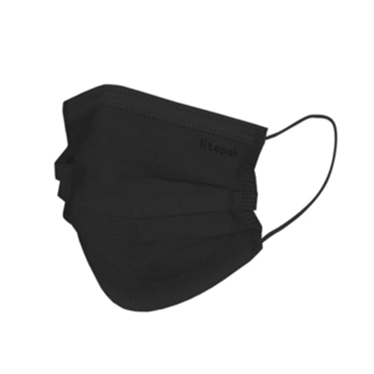 Litepak Premium 3-ply Mask - Black & Blue