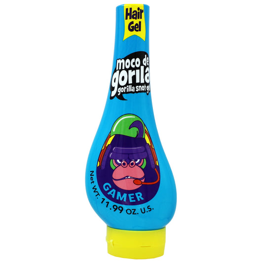 Moco de Gorila Gamer Hair Gel, Nourishing, Long-Lasting Hold, Unisex, 11.9 oz Squeeze Bottle