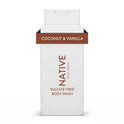 Native Natural Body Wash, Coconut & Vanilla, Sulfate Free, Paraben Free, 18 oz