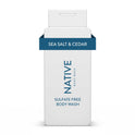 Native Natural Body Wash, Sea Salt & Cedar, Sulfate Free, 18 oz