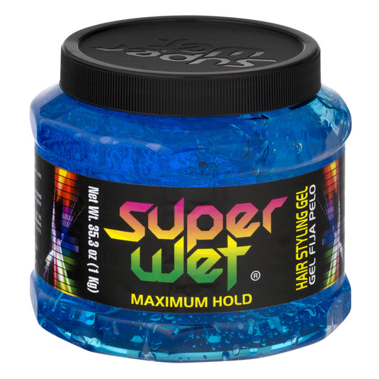 New 301878 Superwet Hair Gel 35.3 Oz Blue Hair Care Maximum hold