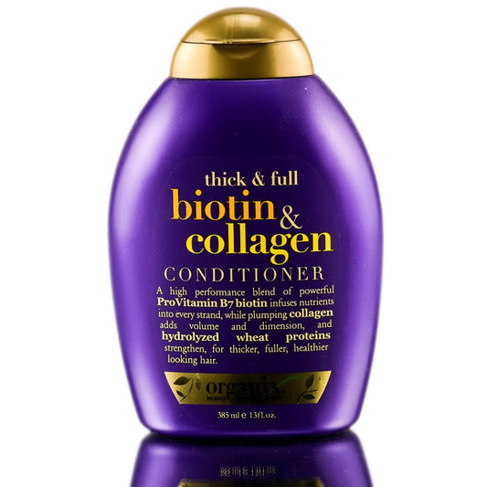 OGX Biotin & Collagen Thickening Volumizing Daily Conditioner with Vitamin B7 & Hydrolyzed Wheat Protein, 13 fl oz