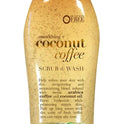 OGX Smoothing + Coconut Coffee Exfoliating Body Scrub with Arabica Coffee & Coconut Oil, Paraben-Free with Sulfate-Free Surfactants, 19.5 Fl Oz