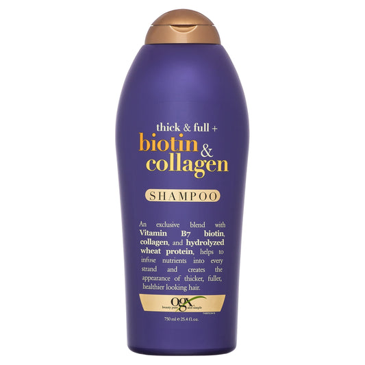 OGX Thick & Full + Biotin & Collagen Volumizing Daily Shampoo, 25.4 fl oz