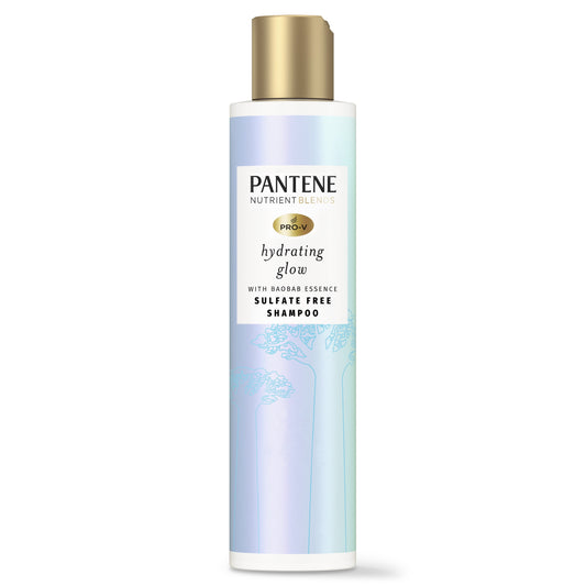 Pantene Hydrating Glow Baobab Essence Shampoo, All Hair Types, Sulfate & Silicone Free, 9.6 fl oz