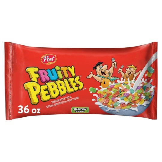 Post Fruity PEBBLES Cereal, 36 OZ Bag