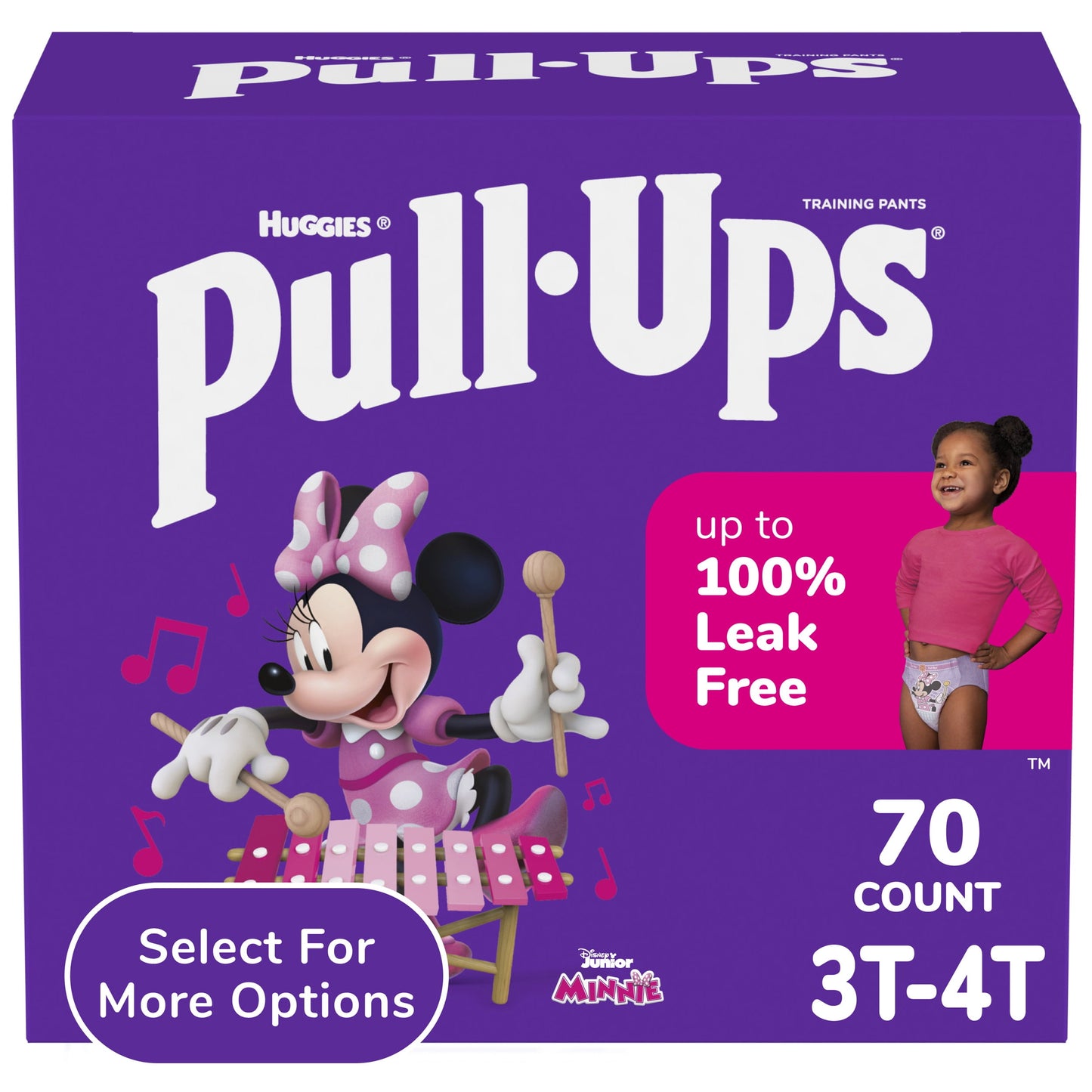 Pull-Ups Girls' Potty Training Pants, 3T-4T (32-40 lbs), 70 Count