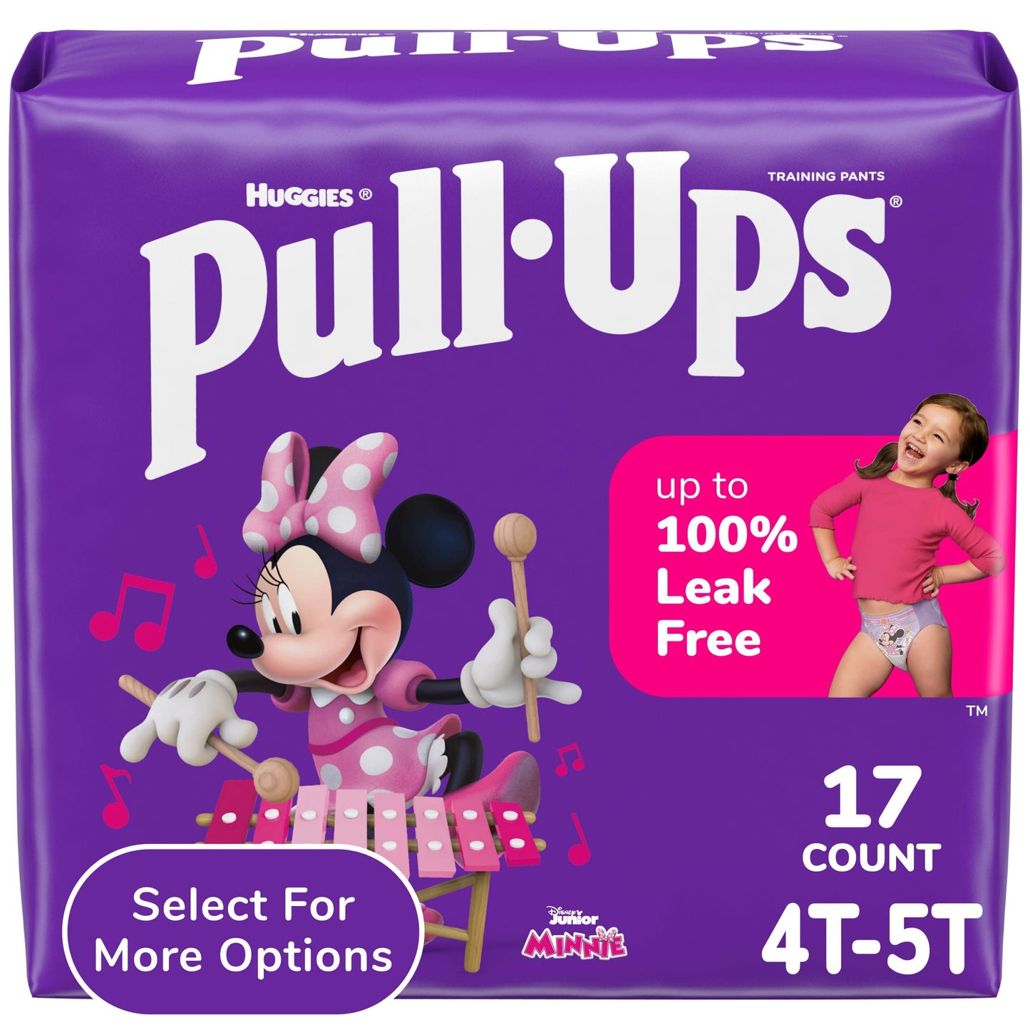 Pull-Ups Girls' Potty Training Pants, 4T-5T (38-50 lbs), 17 Count
