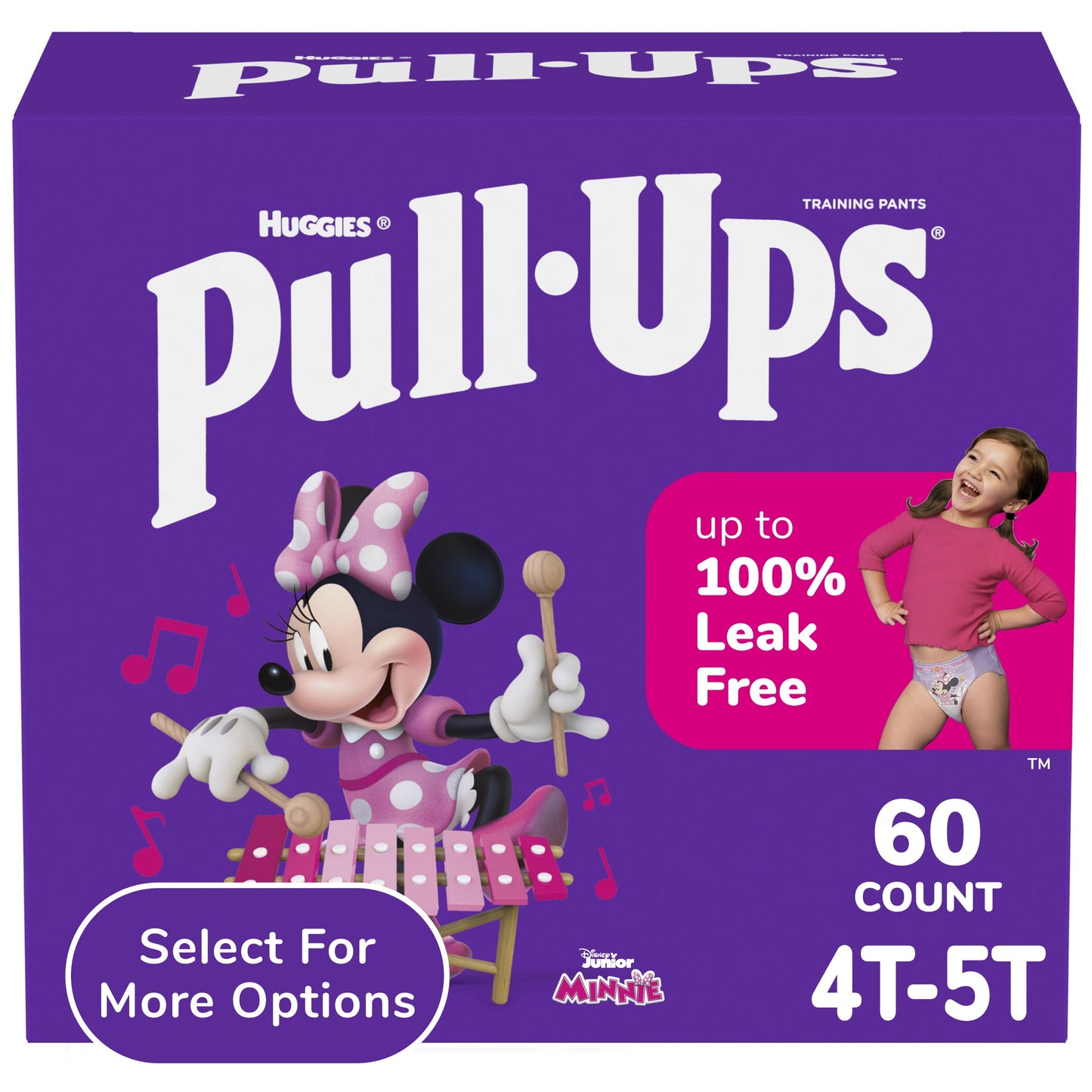 Pull-Ups Girls' Potty Training Pants, 4T-5T (38-50 lbs), 60 Count