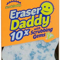 Scrub Daddy Eraser Sponge - 10x More Durable than Traditional Erasers with Scrubbing Gems - Removes Dirt, Scuffs & Stains - Water Activated Sponge Eraser (2 Pack)