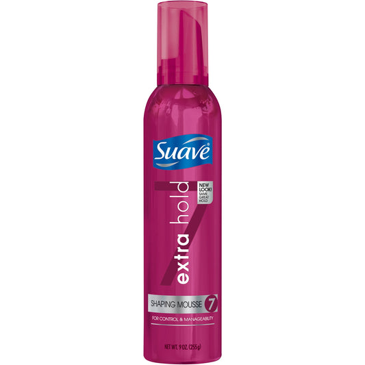 Suave Extra Hold Shaping Mousse, Female 9 oz