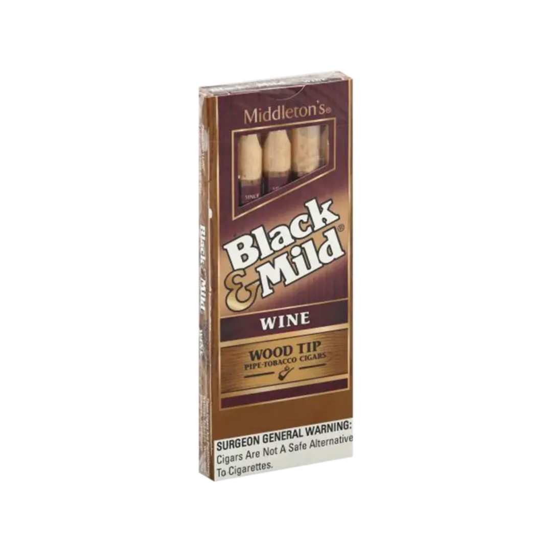 Black & Mild Wine Wood Tip Cigarillos 5ct