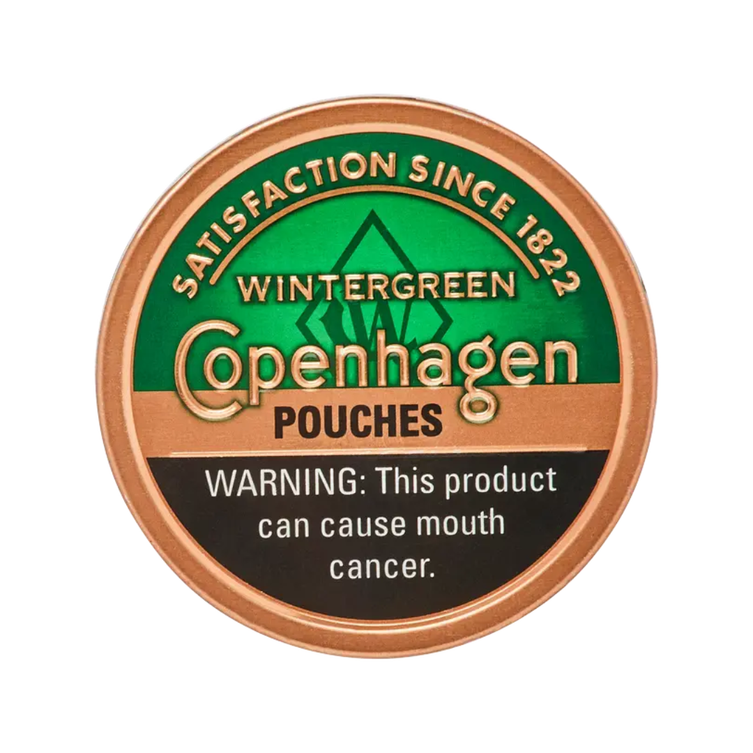 Copenhagen Wintergreen Chewing Tobacco Pouches 0.82oz