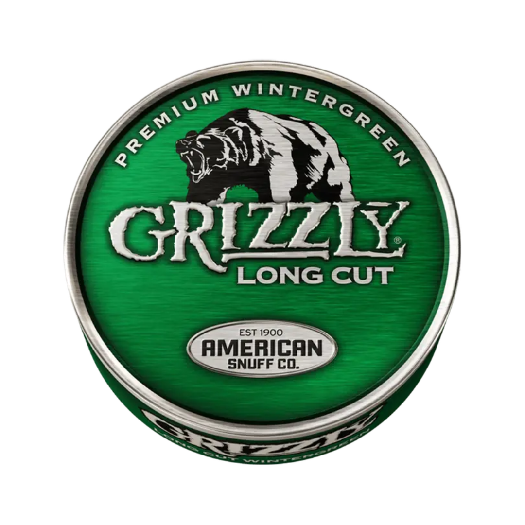 Grizzly Wintergreen Long Cut Chewing Tobacco 1.2oz