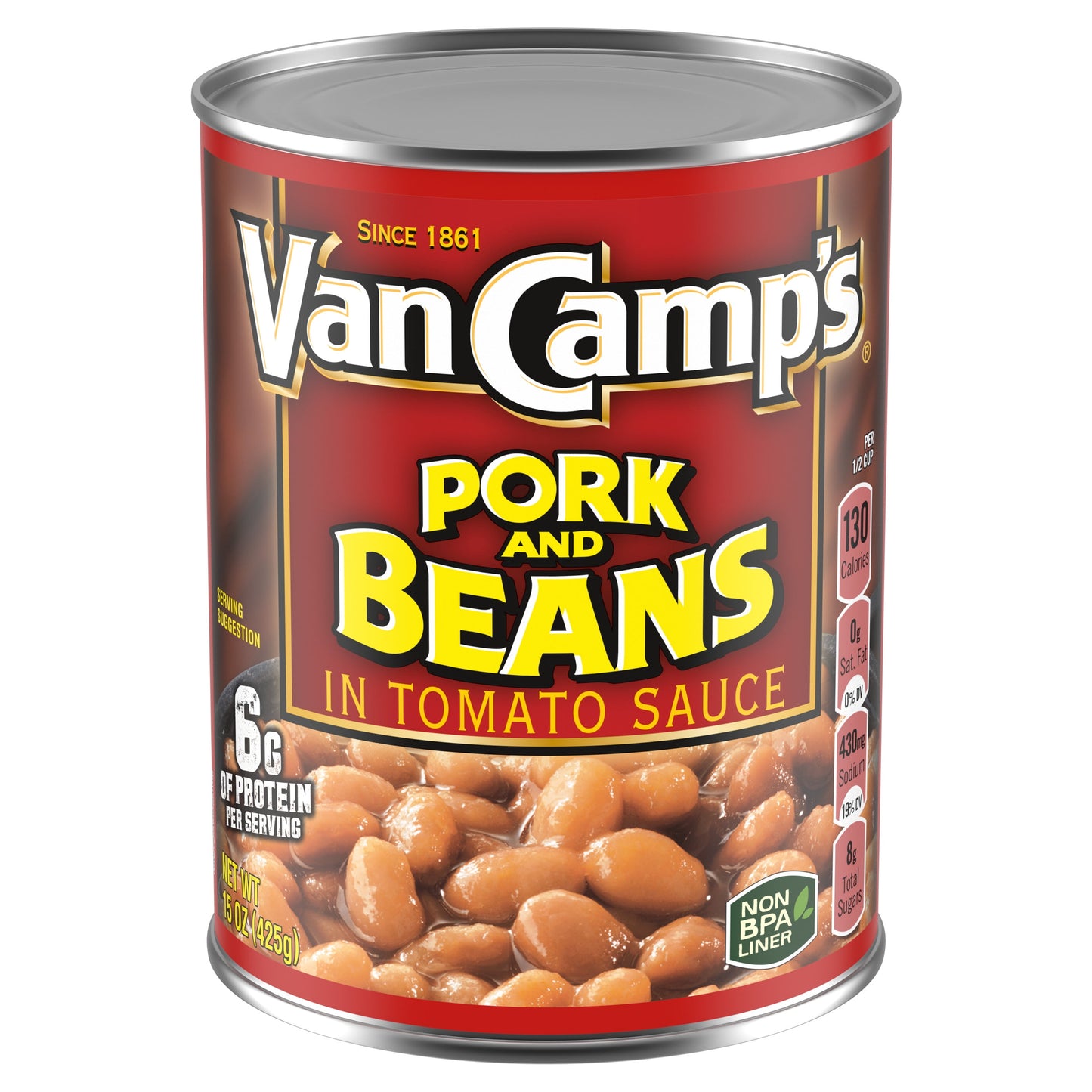 Van Camp's Pork and Beans, Canned Beans, 15 oz
