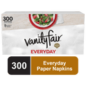 Vanity Fair Everyday Disposable Paper Napkins, White, 300 Count