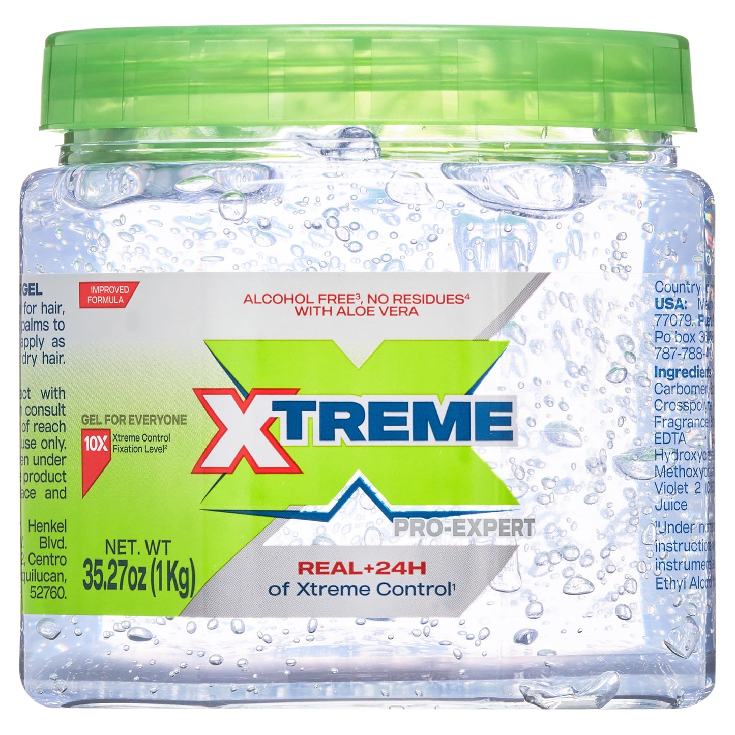 Xtreme Pro-Expert Hair Styling Gel, Unisex, 35.27 oz Jumbo Clear Jar
