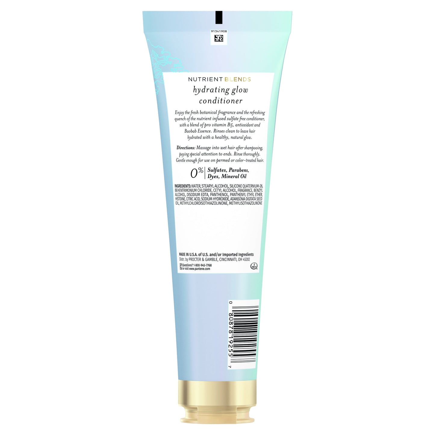Pantene Sulfate Free Conditioner, Nutrient Blends Baobab Essence, For Color Treated Hair, 8.0 fl oz