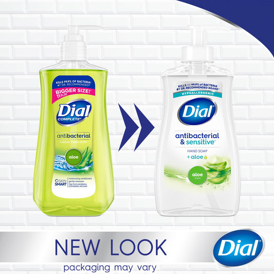 Dial Antibacterial Liquid Hand Soap, Aloe Scent, 11 fl oz