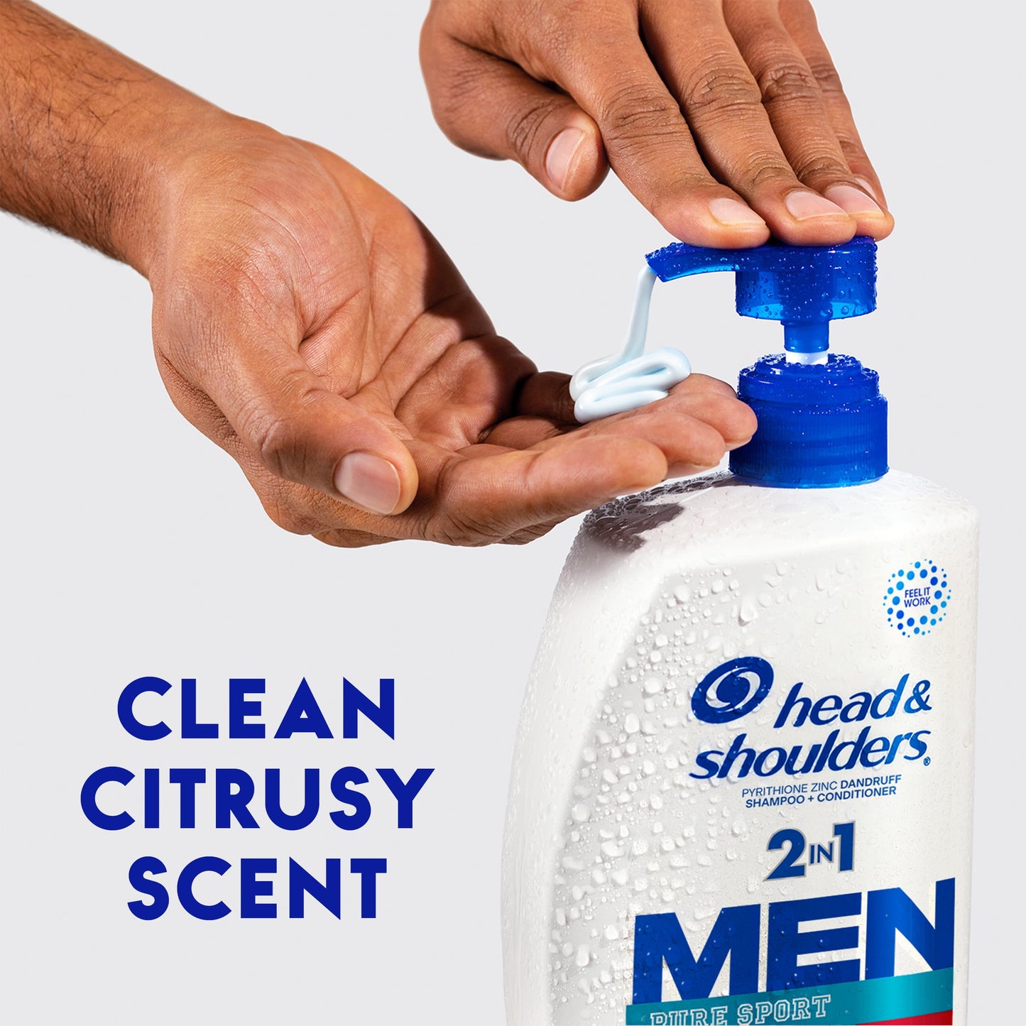 Head & Shoulders Men's 2 in 1 Dandruff Shampoo and Conditioner, Old Spice Pure Sport, 28.2 fl oz
