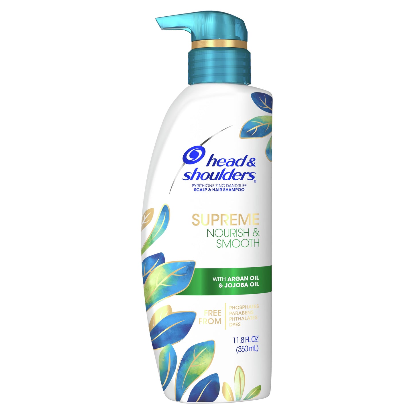 Head & Shoulders Supreme Sulfate Free Nourish & Smooth Shampoo, All Hair Types, 11.8 fl oz