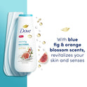 Dove Reviving Long Lasting Gentle Body Wash, Blue Fig and Orange Blossom, 20 fl oz