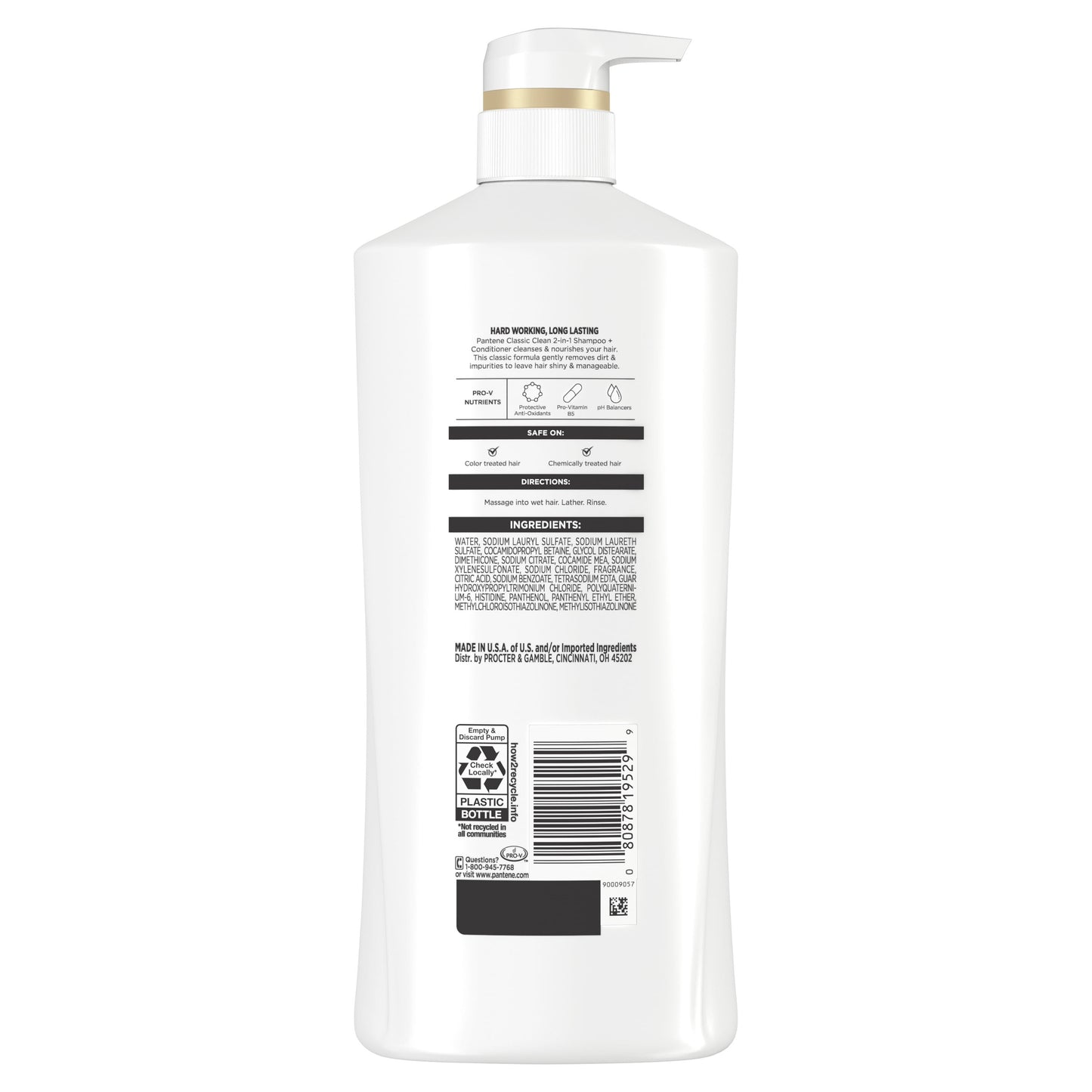 Pantene Pro-V Classic Clean 2in1 Shampoo + Conditioner, 27.7 oz