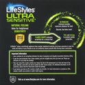 Lifestyles Ultra Sensitive Latex Lubricated Condoms, 36 Count
