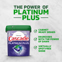 Cascade Platinum Plus Dishwasher Detergent Pacs, Mountain Scent, 62 Count