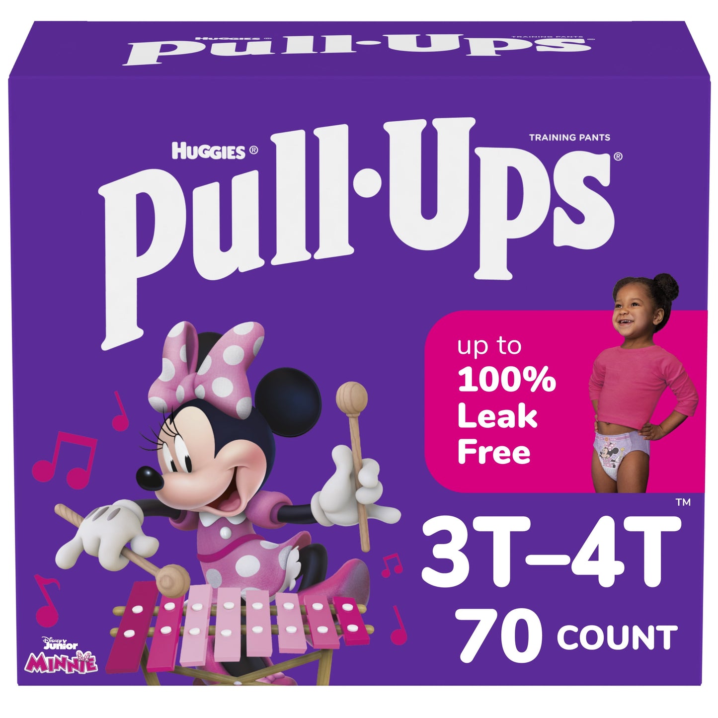 Pull-Ups Girls' Potty Training Pants, 3T-4T (32-40 lbs), 70 Count