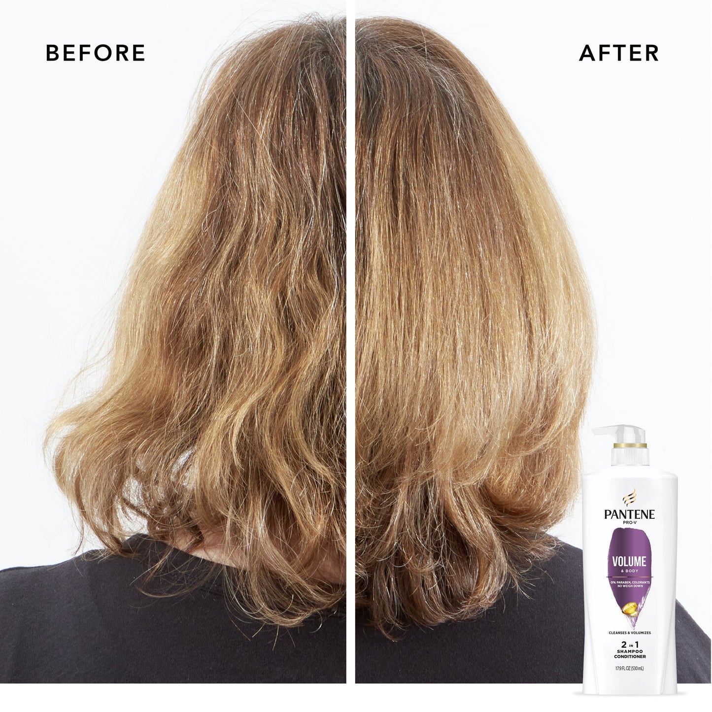 Pantene Pro-V Volume & Body 2in1 Shampoo + Conditioner, 17.9oz