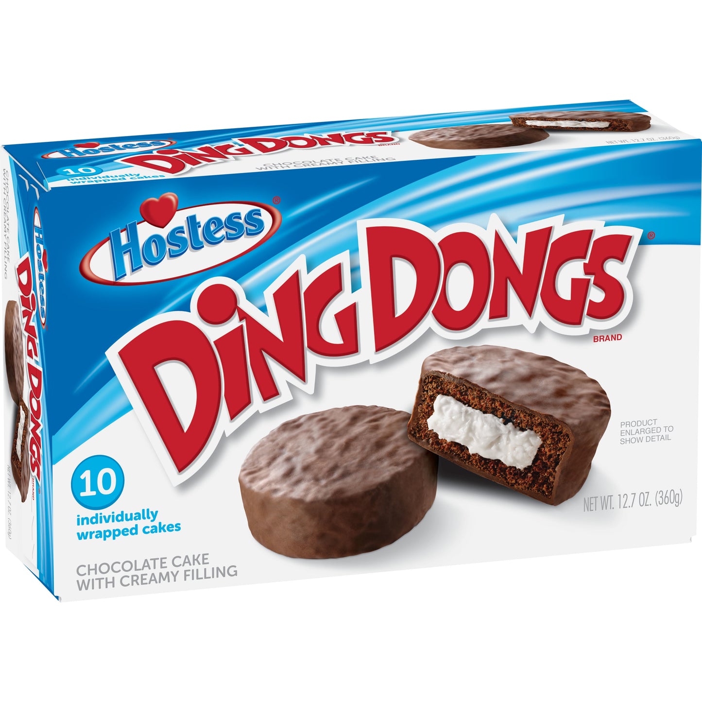 Hostess Chocolate Ding Dongs Snack Cakes - 12.70 oz, 10 Count