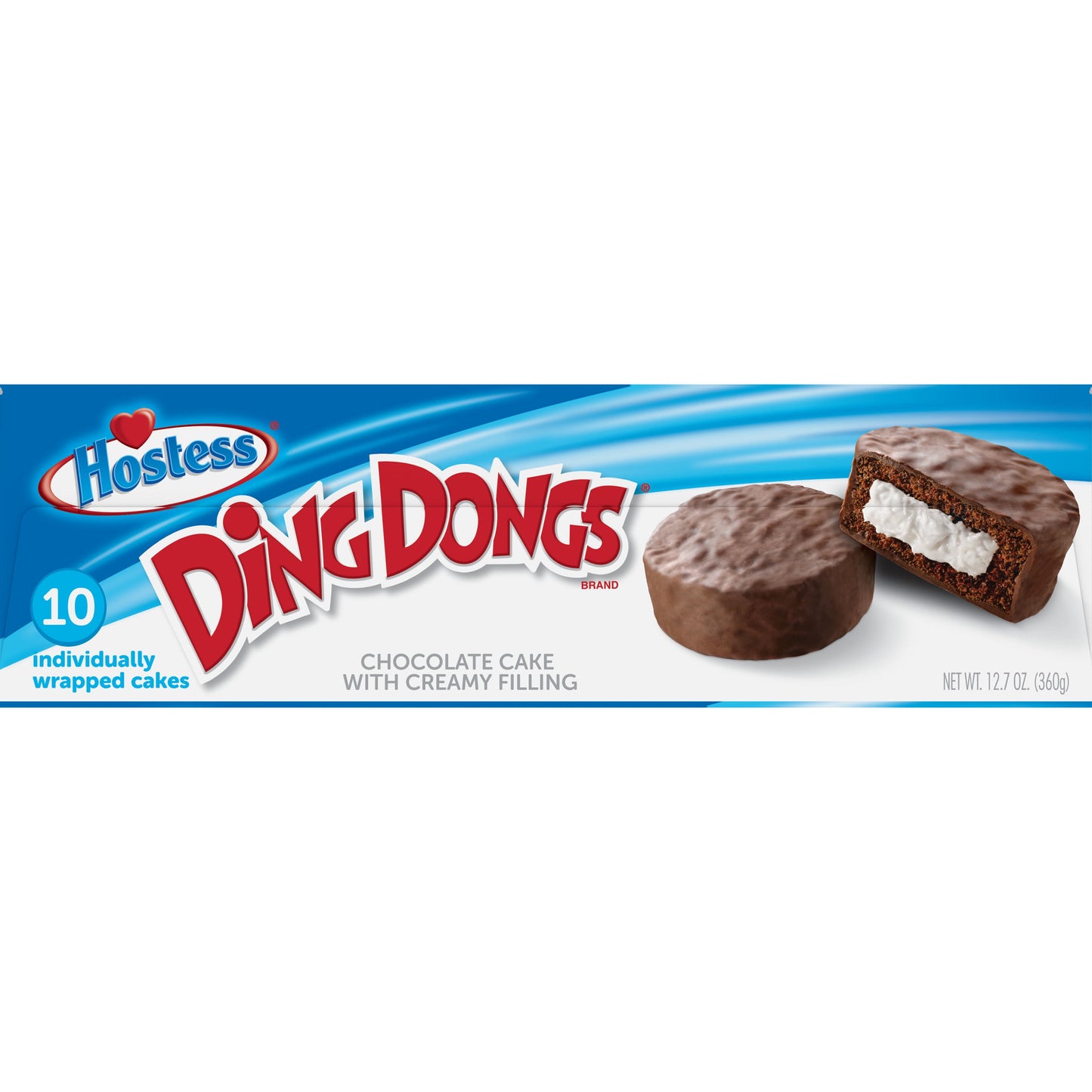 Hostess Chocolate Ding Dongs Snack Cakes - 12.70 oz, 10 Count