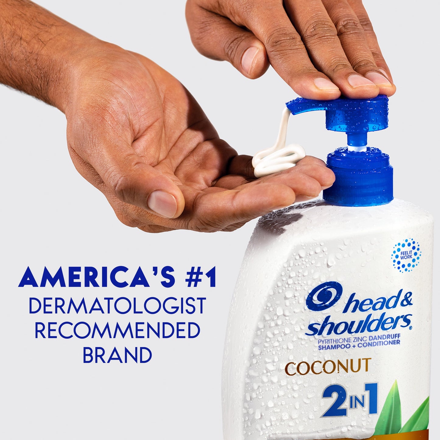 Head & Shoulders 2 in 1 Dandruff Shampoo and Conditioner, Coconut, 28.2 oz