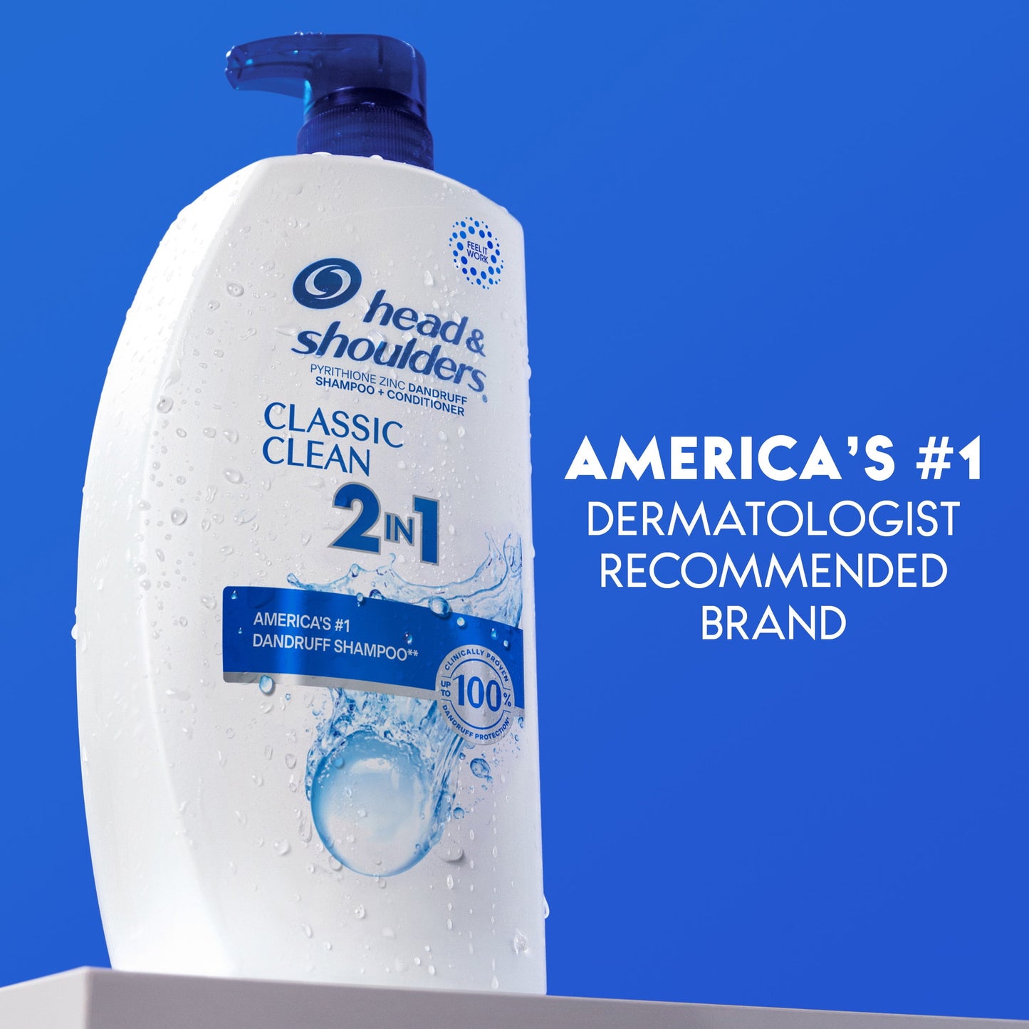 Head & Shoulders 2 in 1 Dandruff Shampoo and Conditioner, Classic Clean, 28.2 fl oz, For All Hair Types