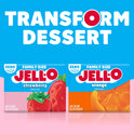 Jell-O Strawberry Artificially Flavored Zero Sugar Low Calorie Gelatin Dessert Mix, Family Size, 0.6 oz Box