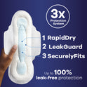Always Maxi Overnight Pads with Wings, Size 4, Overnight Absorbency, 48 CT