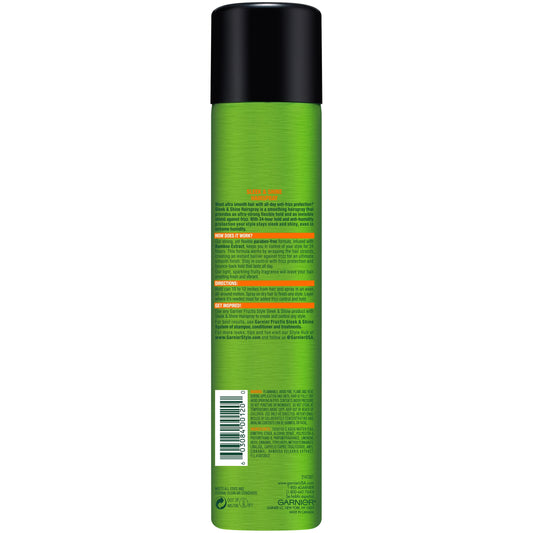 Garnier Fructis Style Sleek & Shine Anti-Humidity Hairspray, Ultra Strong Hold, 8.25 oz