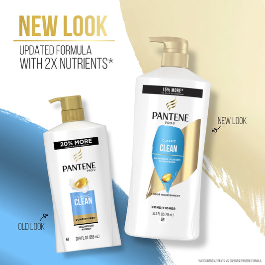 Pantene Pro-V Classic Clean Conditioner, Shine Enhancing, 25.1 oz