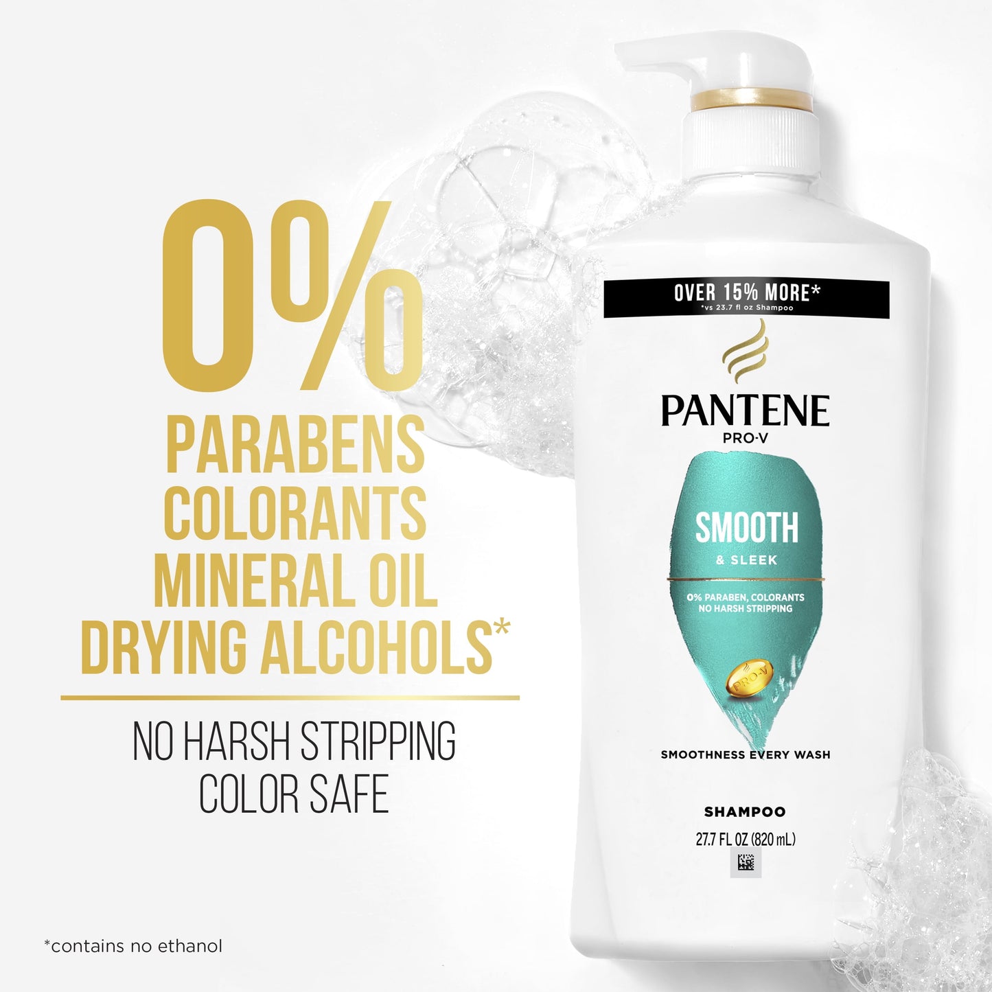 Pantene Pro-V Smooth and Sleek Shampoo, 27.7 fl oz
