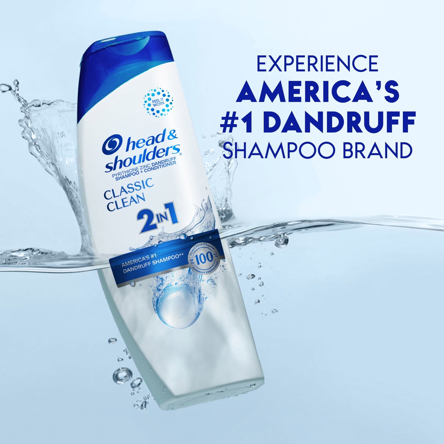 Head & Shoulders 2 in 1 Dandruff Shampoo and Conditioner, Classic Clean, 20.7 fl oz