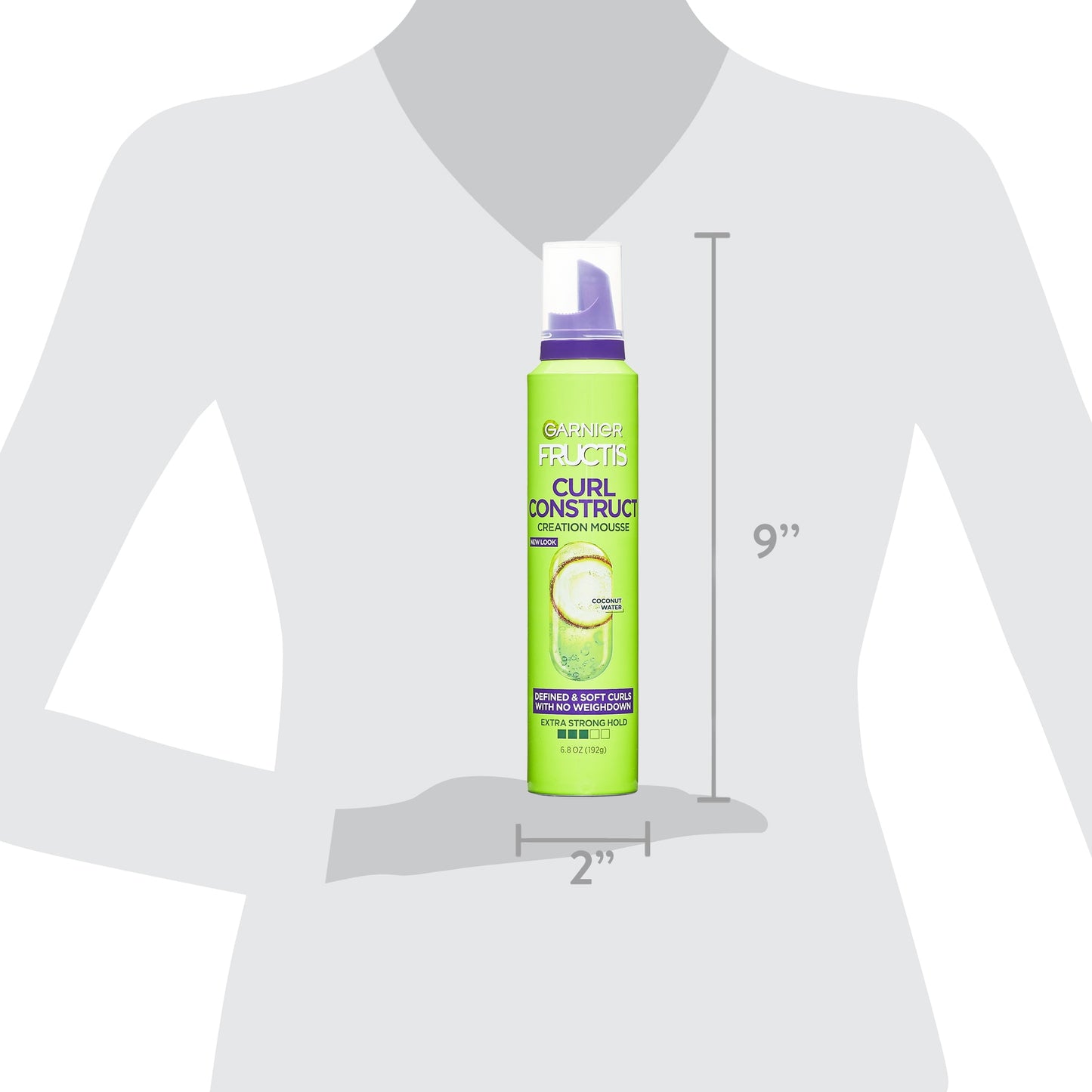 Garnier Fructis Style Curl Construct Creation Mousse, For Curly Hair, 6.8 oz