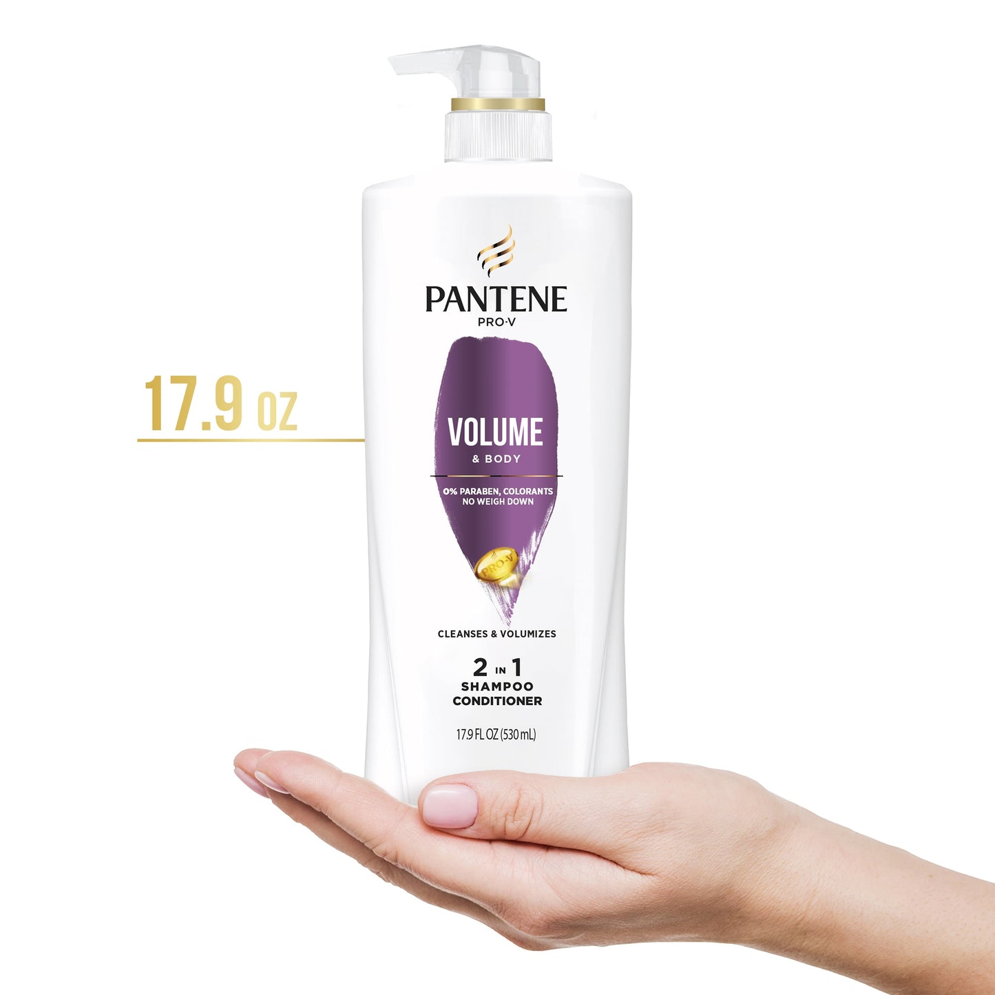 Pantene Pro-V Volume & Body 2in1 Shampoo + Conditioner, 17.9oz
