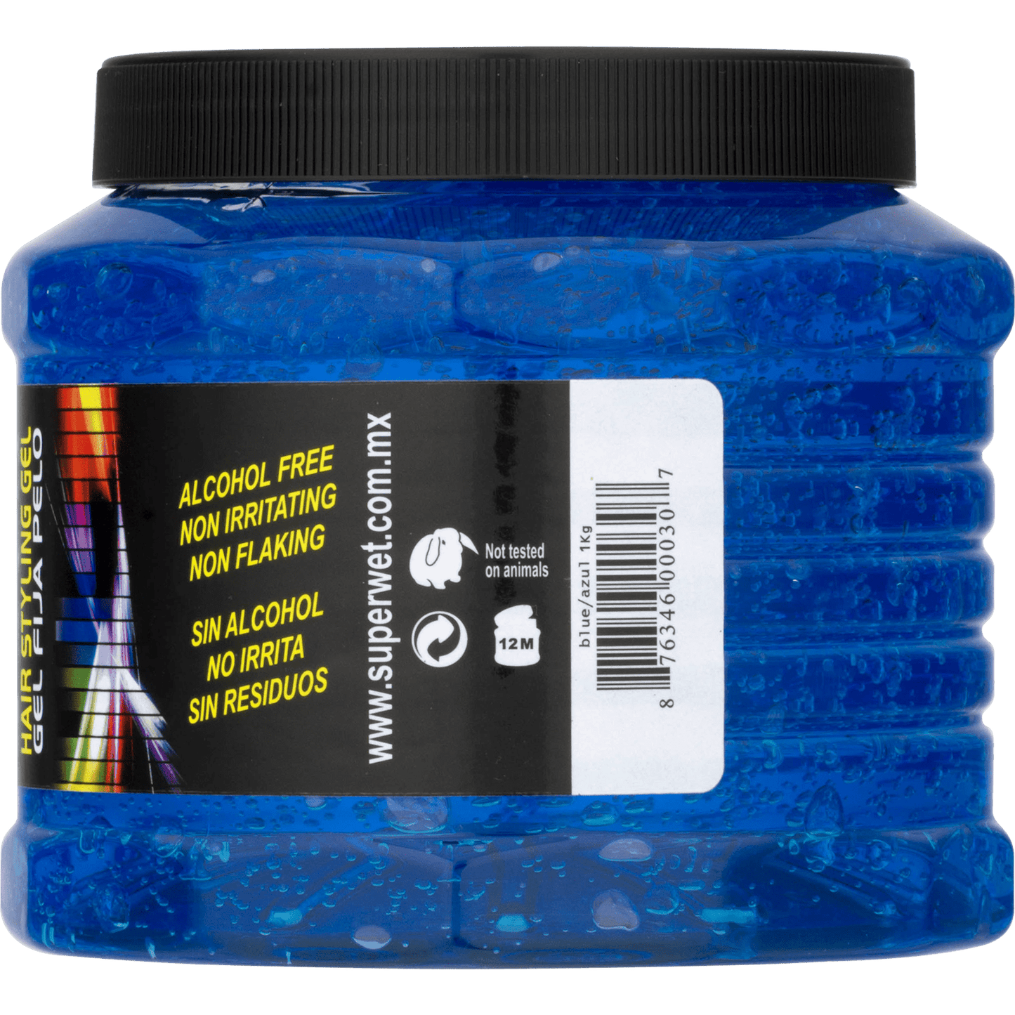 New 301878 Superwet Hair Gel 35.3 Oz Blue Hair Care Maximum hold