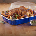 Reynolds Kitchens Heavy Duty Disposable Aluminum Roasting Pans with Lids, 11.75x9.25x2.5 Inches, 2 Count